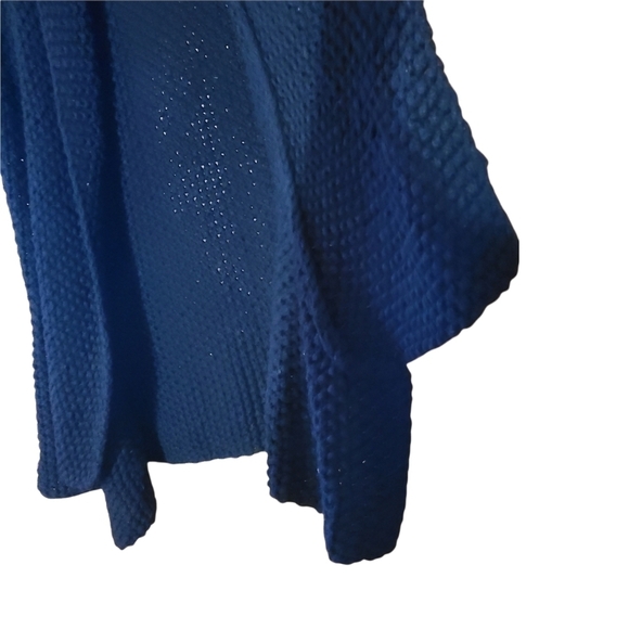 Cassis black short-sleeved wool  long opened cardigan sweater - Picture 4 of 12